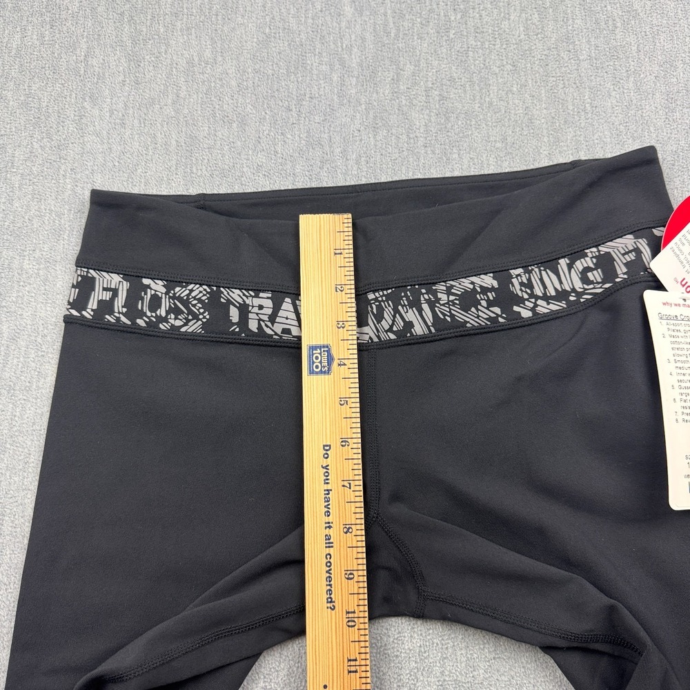 Lululemon Pants Women 10 Black Reversible Groove Crop Wide Leg Fit Yoga Dance - Picture 10 of 14